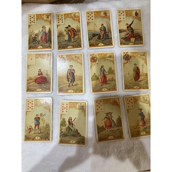 Antique French Destin Antique Fortune Telling Cards Complete Deck With Instructi - Picture 2 of 3